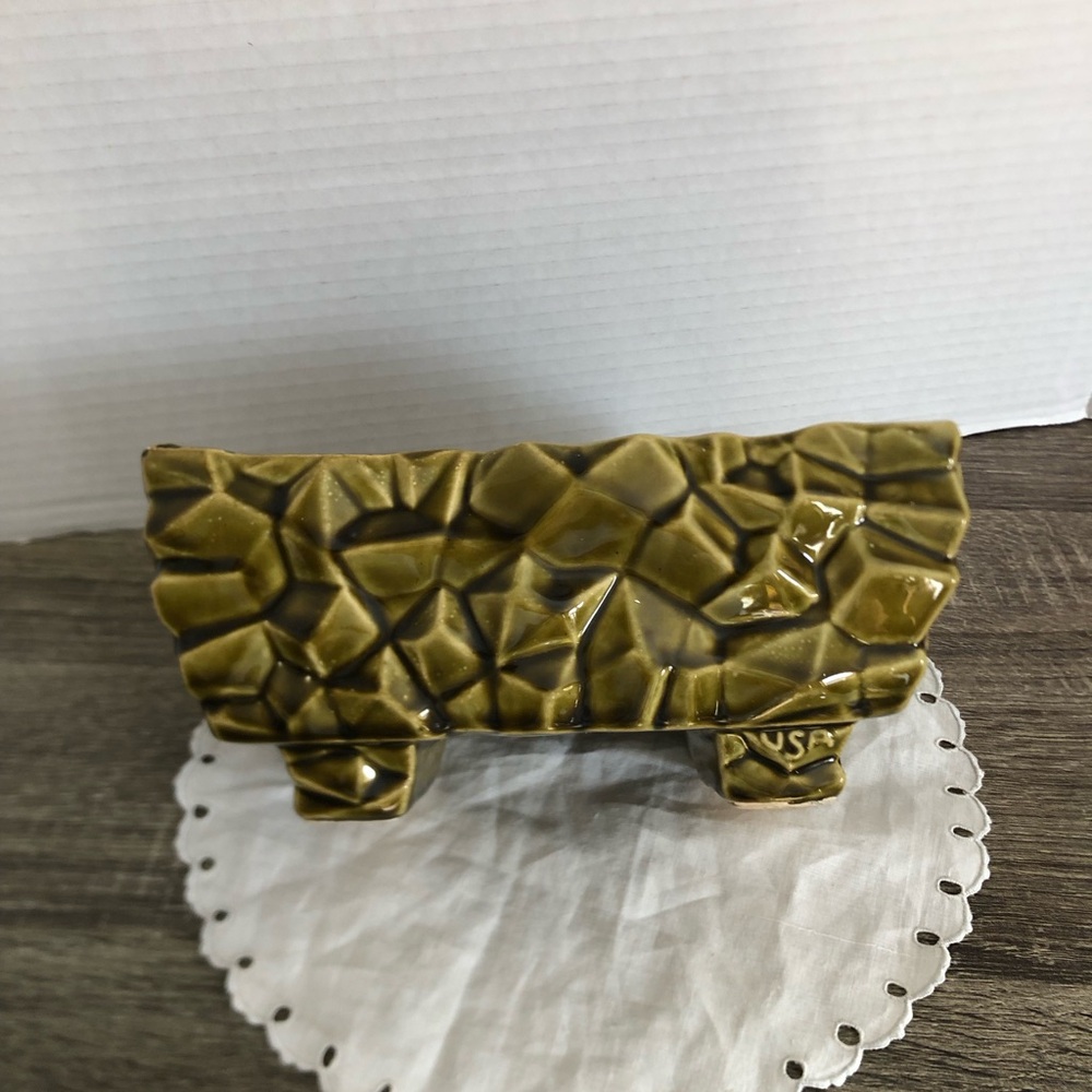 Vtg MCM Mc Coy Pottery Cubist Planter - Picture 7 of 16